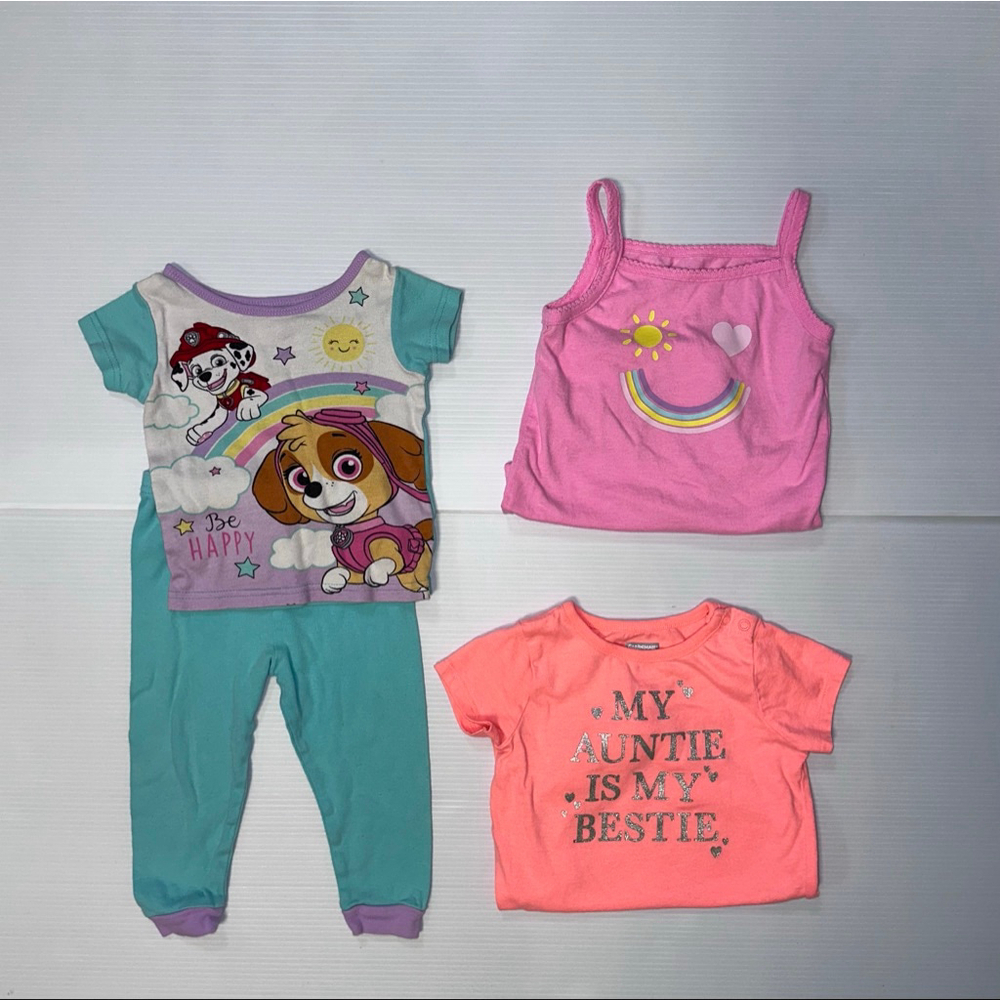 Lot of 4 Items Baby Girl Toddler 24 Months Pink Blue Clothing Bundle - Picture 12 of 12